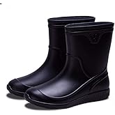 Laple Mens Rain Boots Slip On Non-Slip Rubber Waterproof Ankle Boots Rain Shoes