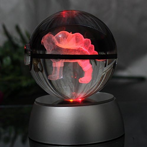 Hasp Clear Crystal 3D Pokemon Go Inspired Engraved Lasermarked Pokeball Entei