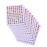 eBoot 0.9 cm Assorted Colors Star Stickers Labels, 10 Sheet