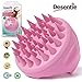 Desentie Hair Scalp Massager Exfoliating Personal Massager Brush With Silicone Spikes for Shampoo Scrubbing and Stimulating Hair Growth Pink