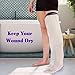 Leg Cast Cover for Adult Shower and Bath, Reusable Sealed Waterproof Comfortable Leg Protector Bag to Keep Wounds & Bandages Dry, Cover Perfectly Broken Leg, Ankle, Knee, Toe with No Marks on Skin