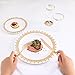 60PCS Heavyweight White with Gold Rim Wedding Party Plastic Plates,Dinnerware Sets.30-10.25inch Dinner Plates and 30-7.5inch Salad Plates -WDF (White/Gold Forest)