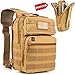 Army Tactical Backpack Molle | Sling Back Pack | Best Military Survival Gear for Men and Women - Range Shoulder Sling Bags - Small One Strap Bag for Hiking - Tan