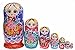 Moonmo 7pcs Beautiful Handmade Wooden Russia Nesting Dolls Gift Russian Nesting Wishing Dolls Colorful Graphics Matryoshka Traditional.