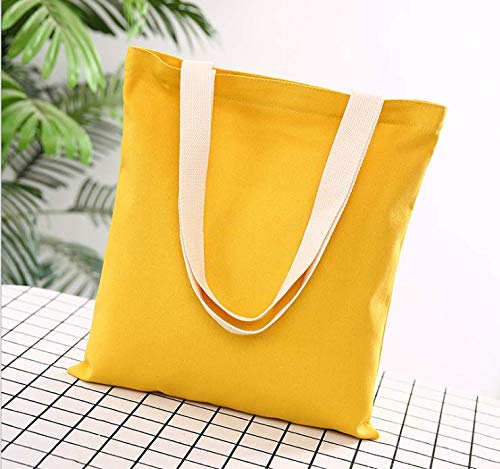yellow canvas bag