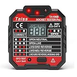 NEW Advanced With voltage display GFCI Outlet Tester 48-250V Power Socket Automatic Electric Circuit Polarity Voltage Detector Wall Plug Breaker Finder TA106B