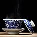 Vilight Chinese Blue and White Gaiwan Porcelain Tea Cup - Gifts for Women Men Mom Sisters 5.6oz