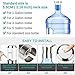 New Water Pump for 5 Gallon Bottle Water Dispensers, Electric Drinking Water Pump with Rechargeable, Portable Automatic Water Bottle Pump for Camping Kitchen Home Office - White