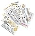 Premium Temporary Tattoos 8 Sheets 100+ Designs of Flash Metallic Gold, Silver & Color Shimmer by Life Essentials-Trendy Tribal & Boho Jewelry Tattoos