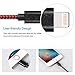 ONSON iPhone Cable,2Pack 10FT Extra Long Nylon Braided Cord Lightning Cable Certified to USB Charging iPhone Charger for iPhone 7/7 Plus/6S/6 Plus,SE/5S/5,iPad,iPod Nano 7 (Black Red,10FT)