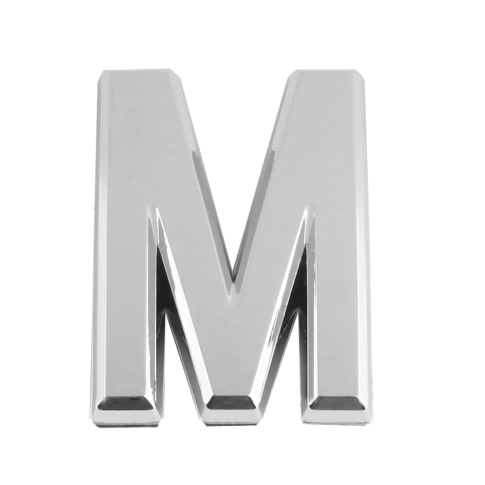 Larcele 1.96inch/5cm Self-Stick Modern House Number ABS Address Numbers Silver Mailbox Number 3 Pieces MPH-04(Letter M)