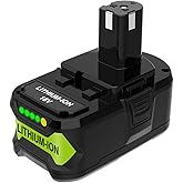 XAMP 8.0Ah 18 Volt Battery Replacement for Ryobi ONE+ Plus, Ryobi 18V Battery, High Capacity 18 Volt Lithium ion Batteries,Compatible with P108 P107 P105 P104 P103 P102 Cordless Tool (1Pack)