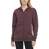 Danskin Women's Ultra Cozy Fleece Full Zip Hooded Jacket (US, Alpha, X-Small, Regular, Regular, Nocturne Heather)