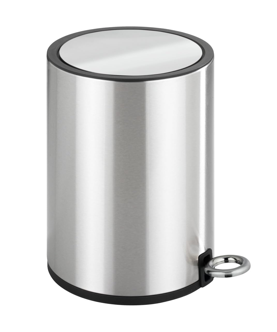 Wenko 22713100 Cosmetic Pedal Bin Monza Easy Close stainless steel glossy - cosmetic bucket, trash can with soft close, capacity 3 L, stainless steel, 18.5 x 25.5 x 24.5 cm — image 1
