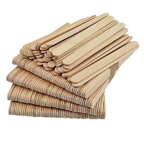 Popsicle Sticks - Pistha 300 Pcs Wooden Craft Sticks 4.5 Inches Freezer Pop Sticks for Ice Cream Making DIY Crafts