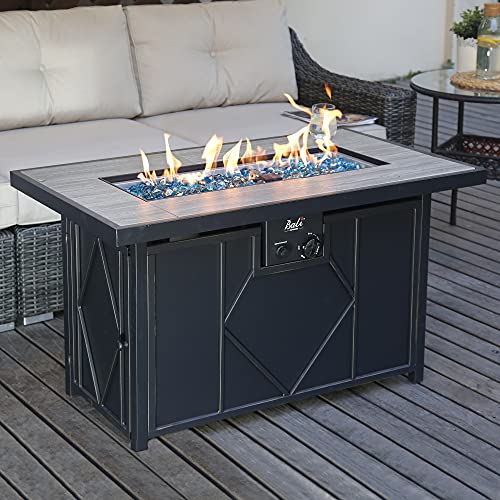 BALI OUTDOORS 42 Inch 60,000 Btu Rectangular Gas Fire Pit, Outdoor