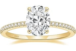 EAMTI 3CT 925 Sterling Silver Engagement Rings Oval Cut Cubic Zirconia CZ Wedding Promise Rings for Her Stunning Wedding Band