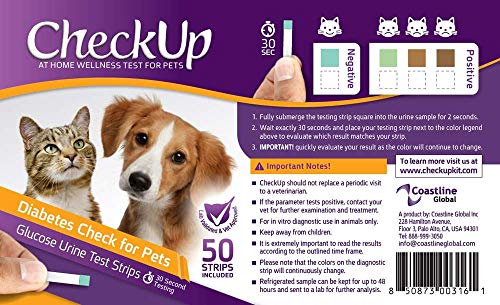 KIT4CAT CheckUp Glucose Urine Testing Strips for Cats and Dogs - Detection of Diabetes x 50 - //medicalbooks.filipinodoctors.org