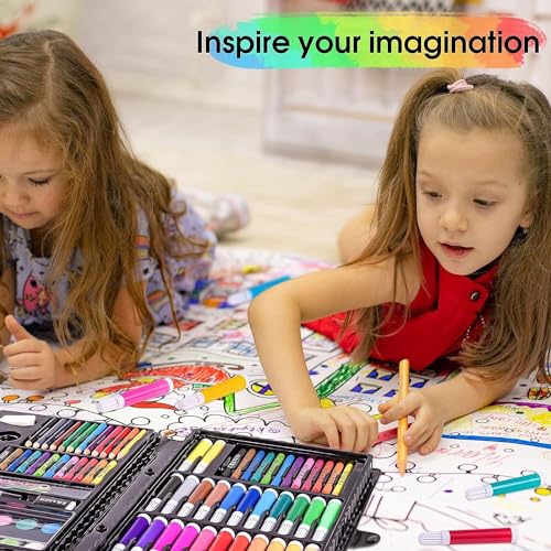 Set de Arte Profesional 288 Piezas, Kit de Dibujo Colores Profesionales, Colores de Dibujo de Boceto y Dibujo de Arte kit, Colorear, Ideal Regalo para Niños y Niñas, Adultos, Principiantes y Artistas