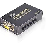 eKL VGA to AV Adapter Converter Box VGA Input Composite RCA S-Video VGA Output Computer PC Laptop to TV Display Projector Con