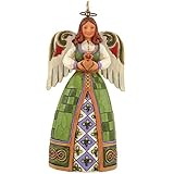 Jim Shore for Enesco Heartwood Creek Irish Angel with Claddagh Ornament, 4.75-Inch