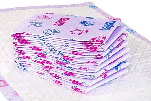 image for BubuBaby Disposable Underpads, Large Leak-Proof Baby Changing Table Co