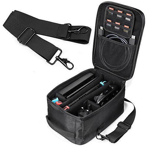 Sisma Travel and Storage Case for Nintendo Switch Console Dock Joy-Con Straps Pro Controller Cables Accessories -Black SVG180402SWB-B - Thumbnail 2