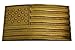 FL103 Unisex Vintage Steampunk Antique Brass USA Flag Plaque Buckle fits 1.33