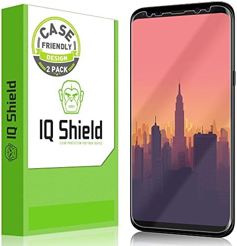 IQShield Screen Protector Compatible with Samsung Galaxy S8 Plus (2-Pack)(Case Friendly)(Not Glass) Anti-Bubble Clear Film