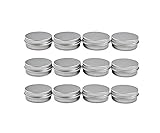 1 Oz 30 ML Gram Jar 12 pcs Silver Small Aluminum