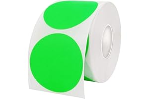 STARLIBOO Fluorescent Green Stickers, Dot Stickers 2 Inch, Permanent Color Code Dot Labels, 350Pcs Garage Sale Price Sticker, Round Dot Sticker for Office, Classroom