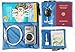 HOPEVILLE Travel Organizer Set, 3 assorted sized zipper bags for travel documents and travel accessories, Premium pouches for luggage, handbag or backpack (Blue)