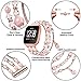 CreateGreat for Fitbit Versa Bands, Stainless Steel Metal Replacement Wristbands Bling Adjustable Fitbit Versa Accessories Pearl Bracelet Strap