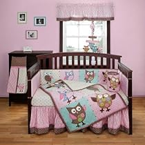 Unique Crib Bedding Calico Owls 3 Piece Crib Bedding Set by Bananafish