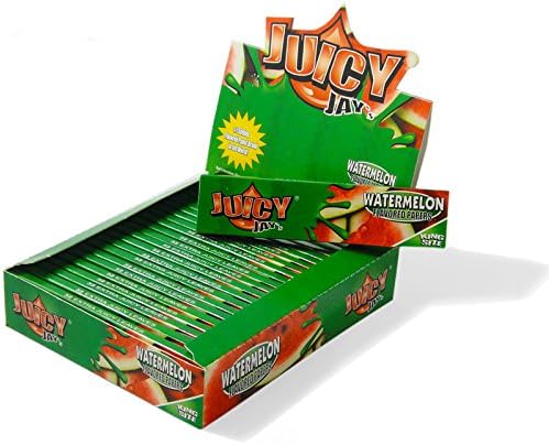 3 Booklets of Juicy Jay's Watermelon Flavoured King Size Slim Papers