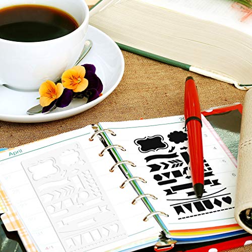 4 Plastic+Notebook+Scrapbook+Stencils+Templates