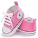 Unisex Baby Girls Boys Canvas Shoes Soft Sole Toddler First Walker Infant Sneaker Newborn Crib Shoes(Pink, 12-18Month)