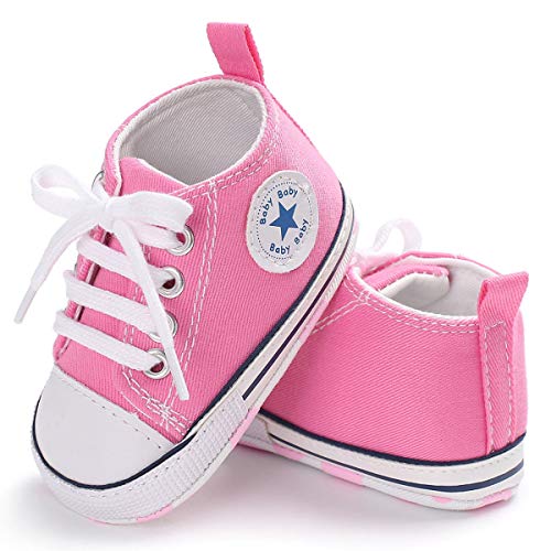 image for SOFMUO Unisex Baby Girls Boys Canvas Shoes Soft Sole Toddler First Wal