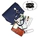 Fantastic Zone Women Handbags Fashion Handbags for Women PU Leather Shoulder Bags Messenger Tote Bags Navy Blue