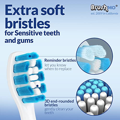 Brushmo Replacement Toothbrush Heads Compatible with Philips Sonicare