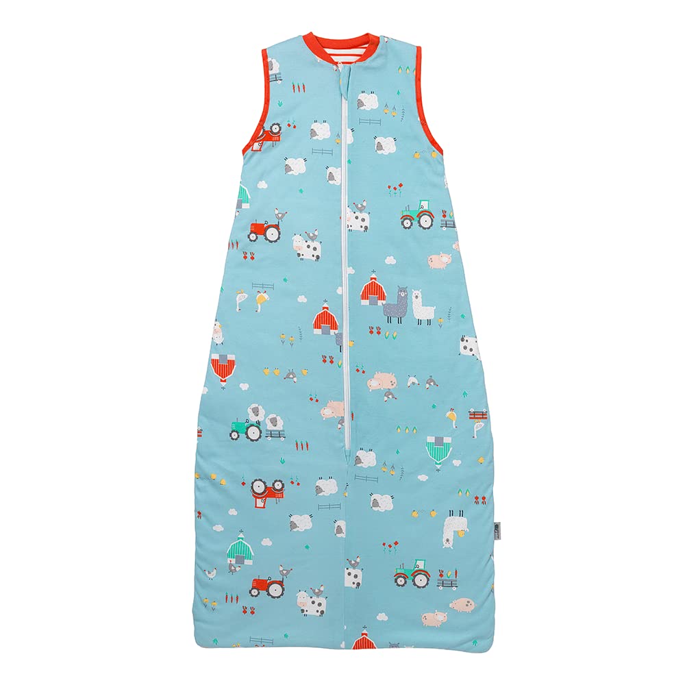 Slumbersac Organic Baby Farmyard Sleeping Bag 1.0 tog 150cm/6-10 years