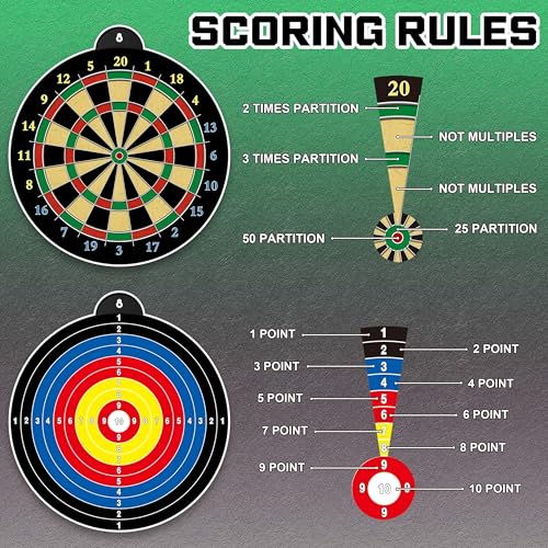 Magnetic Dart Boards, 6pcs Magnetic Darts, Excellent Indoor Game and Party Games, Gifts from 5 to 12 Years Old Boy Kids, Easy Hanging Classic Dart Board Toys Indoor Outdoors Party Games