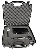 Casematix Wireless Microphone System Hard Case with Customizable Foam Fits Sennheiser , Shure , Audio-Technica , Nady , VocoPro , AKG , Receivers , Transmitters and Mics