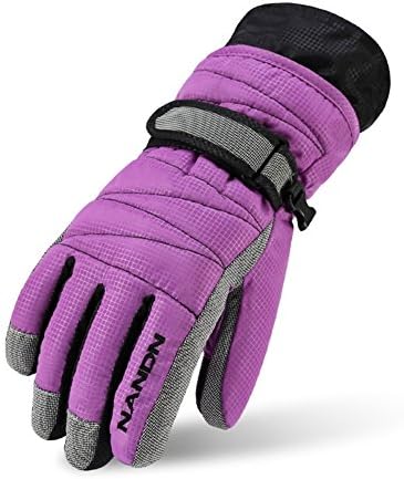 Winter Gloves -30°F Thermal Snow Work Ski Glove Windproof Waterproof Warm Hands in Cold Weather for Women and Men,Cold Resistant Glove with Velvet for Kids (m/purple)