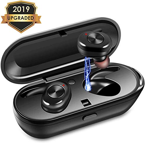 True Wireless Earbuds in-Ear Stereo Bluetooth Headphones Noise Cancelling Wireless Earphones Sport Earbuds with Mic and Charging Case for Smart Phones