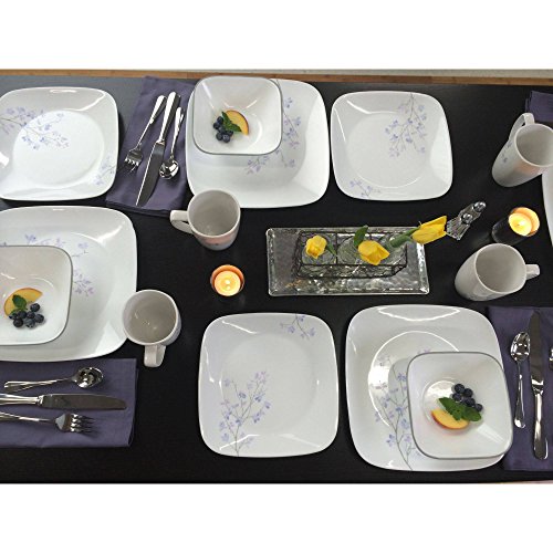 Corelle Square 32Piece Dinnerware Set, Jacaranda, Service for 8 Buy