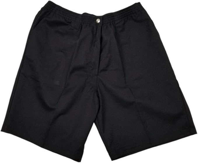 mens elastic waist twill shorts