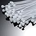 NewMainOne Self Locking Nylon Cable Zip Ties,4 6 8 10 12 Inches,Width 0.16inch,500Pcs HeavyDuty Wire Tie Wraps for Home,Office,Garden,Garage,Workshop (White)