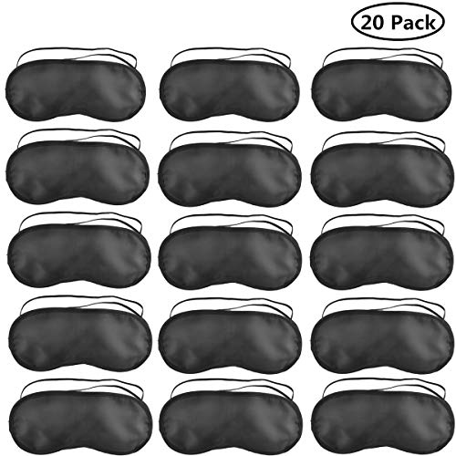 Pack of 20 Eye Mask Shade Cover Blindfold Night Sleeping, with Nose Pad, Blindfold Game Games Relax Cover Black - Thumbnail 7