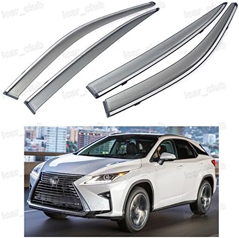 VioletLisa 2pcs Front Smoke Sun Rain Guard Window Visors For 9600 Honda Civic 2Door Coupe